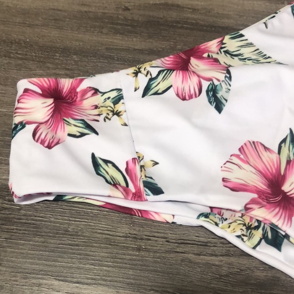 ZAFUL Women’s High Cut One Piece  Swimsuit Floral Print Size L - Picture 5 of 11